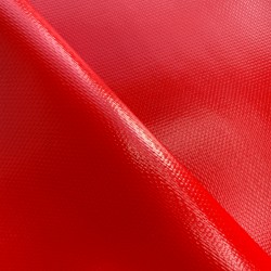Ткань ПВХ 600 гр/м2 плотная, Красный (Ширина 150см), на отрез  в Электростали