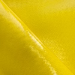 Ткань ПВХ 600 гр/м2 плотная, Жёлтый (Ширина 150см), на отрез  в Электростали