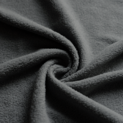 Ткань Флис Односторонний 130 гр/м2, цвет Серый (на отрез)  в Электростали