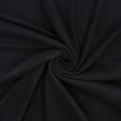 Ткань Флис Односторонний 130 гр/м2, цвет Черный (на отрез)  в Электростали
