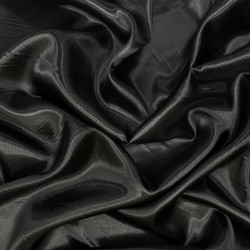 Ткань Атлас-сатин, цвет Черный (на отрез)  в Электростали