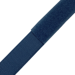 Контактная лента 25мм цвет Синий (велькро-липучка, на отрез)  в Электростали
