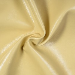 Ткань Дерматин (Кожзам) для мебели, цвет Кремовый (на отрез)  в Электростали