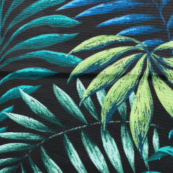 Интерьерная ткань Дак (DUCK), принт &quot;Тропические листья&quot; (на отрез)  в Электростали