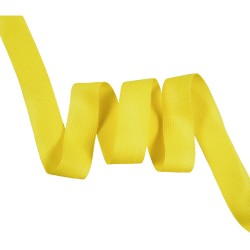 Окантовочная лента-бейка, цвет Жёлтый 22мм (на отрез)  в Электростали